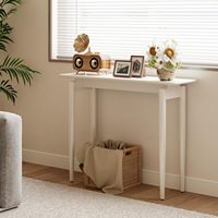 Table console moderne de style mid-century en chêne blanc massif, 39,4'' de large, pour le salon