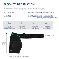VBOSi 1 pièce Manchon de soutien d'épaule, avec coussinet en silicone texturé et sangle transversale réglable pour l'entraînement en salle de sport, hommes et femmes