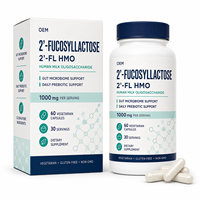 Capsules prébiotiques 2' Fucosyllactose HMO pour la collection de microbiomes intestinaux avec support d'étiquette personnalisée, fabrication en marque blanche OEM ODM