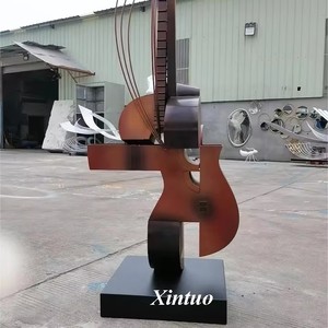 Scultura di Violino Astratta in Bronzo di Alta Qualità su Misura con Tecnica di Fusione e Design 3D per Decorazione Esterna - Product Image 2
