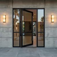 Sistema de Puerta Pivotante de Alta Resistencia, Moderno, con Aislamiento Térmico, para Uso Comercial, Cierre Suave Hidráulico, Garantía de 3 Años, Personalizable (OEM/ODM)