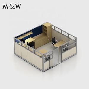 M & W América Banco Mesa Assento Workstation Set Móveis Melamina Escritório Partição Cubículo - Product Image 1