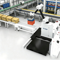 Brazo Robótico Colaborativo para Paletización con Motor Controlado por PLC, Capacidad de Carga de 30 kg a 50 kg, Potencia de 3.5 kW para Apilado Automático de Cajas