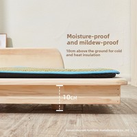 Canapé pour chien et chat en bois massif, écologique, surélevé, lavable, luxe, logo personnalisé, emballage moderne en boîte, lit pour animaux de compagnie, grands chiens, toutes saisons