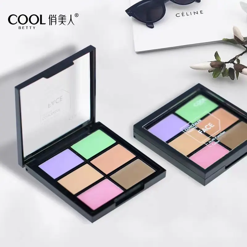 New 6 Color Makeup Cosmetics Concealer cream contour palette concealer private label high definition concealer palette