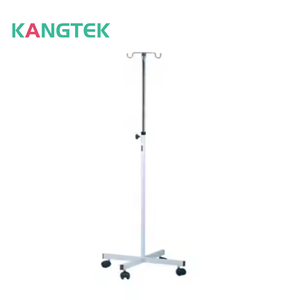 Rak medis portabel, rak berdiri tinggi dapat diatur, tiang infus Stainless Iv dengan dasar logam padat untuk klinik rumah sakit - Product Image 3