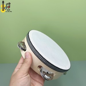 L'Instrument de <span class=keywords><strong>musique</strong></span> de 15cm de diamètre couleur bois cloches simples non personnalisées chantant <span class=keywords><strong>danse</strong></span> salle de classe jouant des cloches en métal tambour - Product Image 2