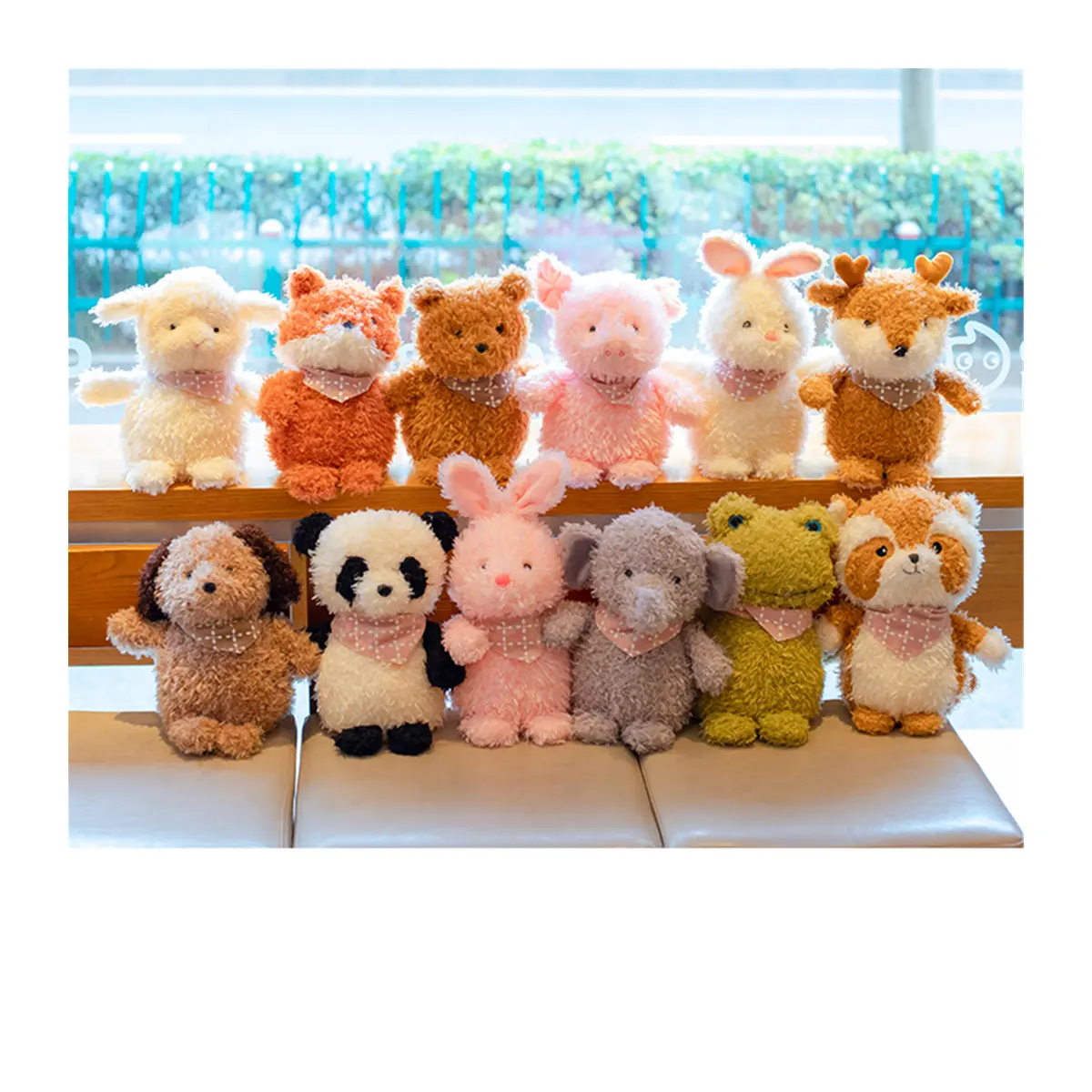 Mainan mewah hewan hutan lembut dan manis lucu Harga Murah berbagai boneka pendamping anak-anak hewan berbulu disesuaikan ukuran baru