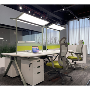Modular Office Cubicle Frame Furniture Work Station Partition <b>Desk</b> Office Staff Workstation Pc for 3 4 6 8 10 Persons <b>Table</b> Set - Product Image 6