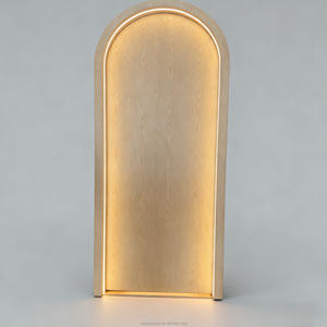 Avrupa tarzı güzel kapı kemerli iç kapı odası kapı Retro tasarım yuvarlak üst avustralya tarzı; - Product Image 4