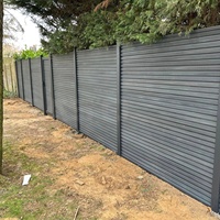 Nuevos paneles de valla de metal Aluminio WPC Panel compuesto de madera y plástico para casa Cercado de jardín Tipo de madera tratada a presión Naturaleza
