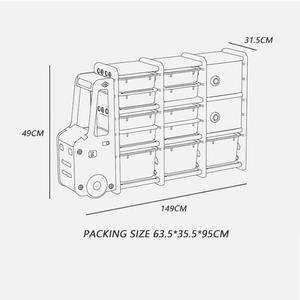 New Design Cheap Bookshelf Plastic Kindergarten Furniture Small Book Shelf Toy Drawer Storage Children Cabinet