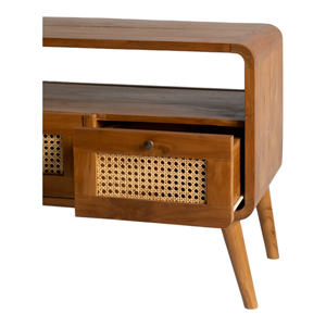 Elegant Handmade Wooden <b>Side</b> Table with Two Functional <b>Drawers</b> Luxury Bedroom Furniture Crafted from Premium Solid Wood - Product Image 2