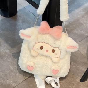 תיק קריקטורה חמוד קטיפה שחור קטן פינגווין עיצוב תיק קיבולת גדולה עבור תלמידים בעלי חיים מגוון רחב - Product Image 2