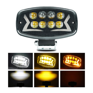 Projecteur LED 26 W, phare tout-terrain, projecteur ovale, blanc jaune, 12V-80V, étanche, lumière de travail pour camion/remorque - Product Image 1