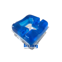Coussin de positionnement médical en gel pour tête, anti-escarres, pour table d'opération, usage hospitalier, certifié CE, bleu