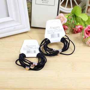 Coleteros de Estilo Coreano con Pedrería, Alta Elasticidad, Nailon, para Uso Diario, Accesorio para el Cabello, Colores Variados - Product Image 3