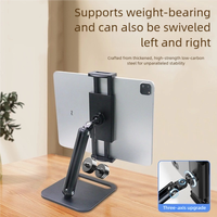 Nouveau universel 3 axes 360 °   Support rotatif pour tablette et téléphone avec poignées en silicone épaissies, base anti-basculement robuste pour les appareils de 17,3 pouces