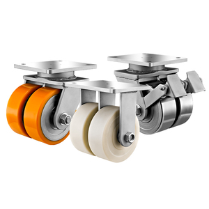 Rodízios Industriais Pesados de 4, 5, 6, 8, 10, 12 Polegadas, Rodas Duplas de PU/Nylon/Aço Sólido para Carrinho - Product Image 6