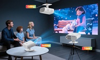Proyector Portátil Personalizado Marca X9, Android 14 Mini, 1080P, WiFi 5G, Compatible con Smartphones, para Cine en Casa y Exteriores