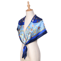 Écharpe carrée en soie naturelle 100% pure personnalisable, imprimée, pour femme, motif floral, marque YCH, style Dobby, option de logo personnalisé