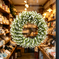 Guirnalda Artificial de Gypsophila Blanca para Arco de Boda, Decoración de Fondo para Fiesta de Despedida de Soltera, Decoración de Pared Rústica para el Hogar, Pascua