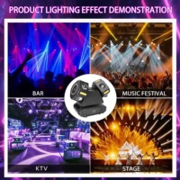 Lumière laser à faisceau à effet de tête mobile multifonctionnelle à 2 têtes à motif de tigre pour équipement de scène de DJ professionnel