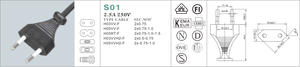 <span class=keywords><strong>2</strong></span> pin avrupa düz güç kablosu - Product Image 2