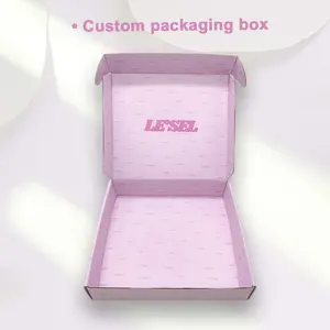 Verpackung Rosa Wellpappe Versand kartons Individuell bedruckte Verpackung Mailer Box Kunden spezifische Verpackung und Logo-Druck