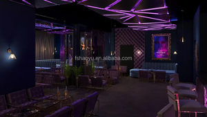 Ensemble de mobilier de bar commercial pour discothèque, <span class=keywords><strong>comptoir</strong></span> de bar LED à vendre, lumière LED RVB colorée, <span class=keywords><strong>comptoir</strong></span> de bar d'hôtel, discothèque - Product Image 5