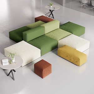 Juego de Sofás de Cuero de Alta Calidad para Oficina Ejecutiva, Sofá Seccional Moderno y Minimalista para Apartamento, Diseño Modular Ecológico - Product Image 2