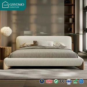Letto Moderno Queen e King Size con Testiera Imbottita, Comodo Mobile in Legno per la Casa con Certificazioni ROHS CE SGS GCC - Product Image 1