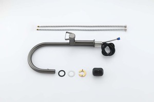 Pistola gris fácil de limpiar Diseño contemporáneo Aleación de zinc Extraíble B núcleo <span class=keywords><strong>Rass</strong></span> Mezclador de <span class=keywords><strong>agua</strong></span> caliente fría Grifo de cocina montado en la pared - Product Image 4