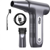 Souffleur d'air électrique à affichage HD, lumière LED, rechargeable, 6000 mAh, 200 000 tr/min, pour clavier d'ordinateur et usage domestique