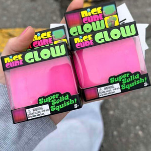NeeDoh Glow Nice Squishy Toy Super Solid Squish Soulagement du stress Fidget Sensory Jouet <span class=keywords><strong>de</strong></span> bureau <span class=keywords><strong>pour</strong></span> enfants adolescents adultes Cadeaux <span class=keywords><strong>de</strong></span> fête - Product Image 2