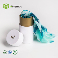 Boîte-cadeau de luxe de foulard en soie imprimé de logo personnalisé emballage de tubes en papier de stratification mate pour foulards cravates ceintures
