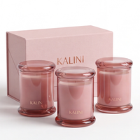 Vente en gros de pots à bougies en verre vides de luxe de 16 oz avec boîte pour le remplissage de cire parfumée, emballage cadeau, décoration de la maison