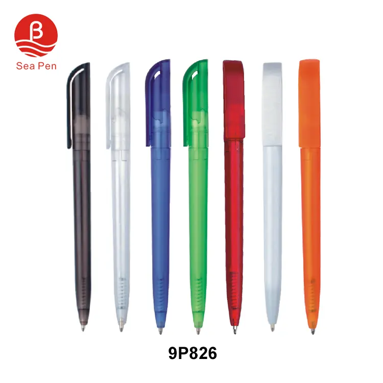 Pen Clip Advertisement Rotating Ballpoint Pens For Advertisements With Large Printing Area Custom Logo Factory