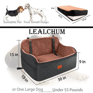 Hunde-Sitzerhöhung direkt vom Hersteller für große Hunde, Hundebett mit Schaumstofffüllung, Sicherheitsgurt und 2 Taschen, abnehmbarer und waschbarer Haustier-Autositz - Product Image 3