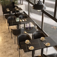 Hôtel de luxe Restaurant Café Café Ensembles de meubles Canapé en cuir Meubles pour restursnt chaise et table