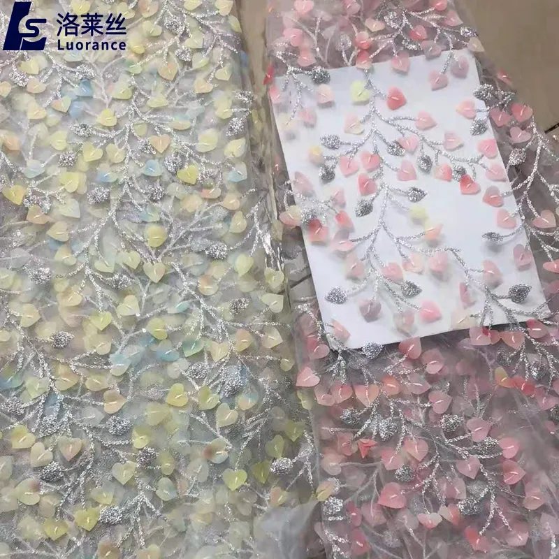 wholesale embroidered silk organza fabric