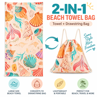 Serviette de plage en microfibre de luxe à séchage rapide, sans sable, personnalisable avec logo, imprimée numériquement par sublimation, légère, avec sac de voyage – Vente en gros