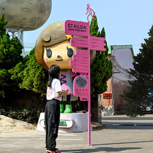 Panneau routier panoramique personnalisé, signalisation de sol en métal, peinture de cuisson, signalisation rapide de style minimaliste - Product Image 1