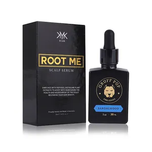 Botol Tetes Kaca Persegi Panjang, Botol Penetes Hitam Matte Persegi Panjang 30Ml