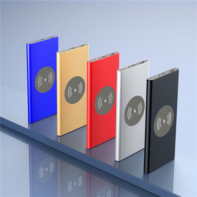 10000mah Power Bank External Battery Bank Built-in Wireless Charger Powerbank Portable Wireless Power Bank