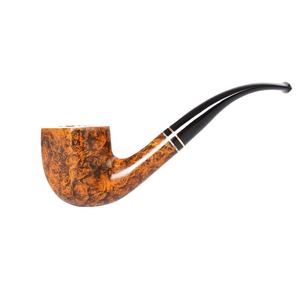Muxiang Briarwood Pipe Straight Type Gold Contrast Double Ring Vulcanized Rubber Mouthpiece Tobacco Pipe - Product Image 4