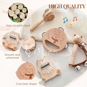 Offre Spéciale : Ensemble d'instruments de musique en bois pour enfants – Xylophone, hochet, cloche, tambour, jouet de percussion pour l'éveil musical des jeunes enfants - Product Image 3