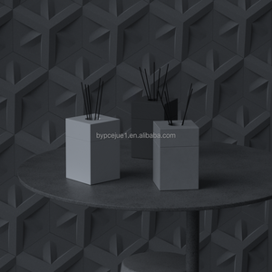 200ml Square Concrete Glass Reed <strong>Diffuser</strong> with Reed Sticks Nordic <strong>Minimalist</strong> Engraved Logo Brand Handmade High-Quality <strong>Diffuser</strong> - Product Image 3