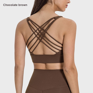 Sujetador deportivo de yoga para mujer al por mayor, top de fitness de talla grande con tiras, sexy, de alto impacto, con soporte y push-up, para entrenamiento de mujer y dama. - Product Image 1