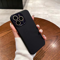 Coque de téléphone en silicone liquide coloré pour iPhone 16 Pro Max, coque arrière souple en TPU avec protection de l'objectif pour iPhone 15 14 13 12 11 Pro